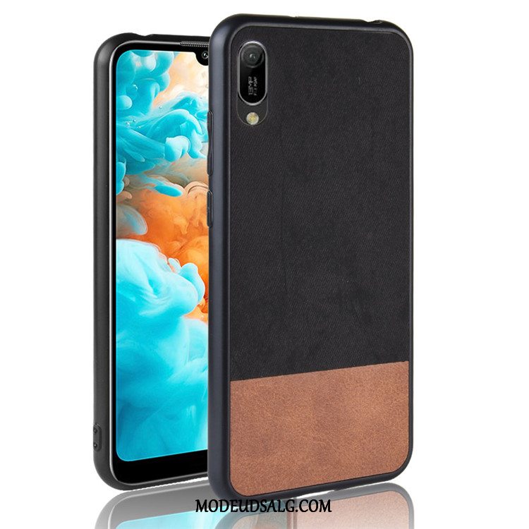 Huawei Y6 2019 Etui / Cover Beskyttelse Denim Blandede Farver Sort