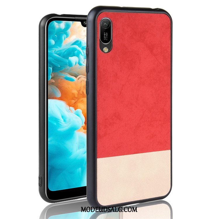 Huawei Y6 2019 Etui / Cover Beskyttelse Denim Blandede Farver Sort