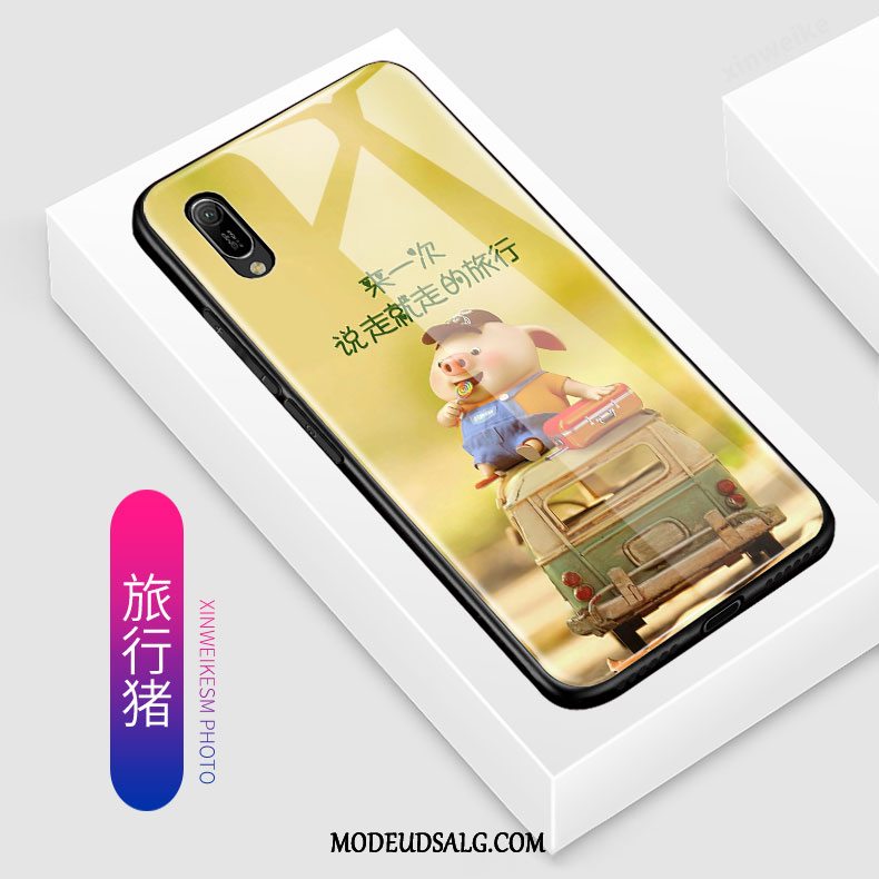 Huawei Y6 2019 Etui / Cover Hård Cartoon Smuk Rød Nubuck