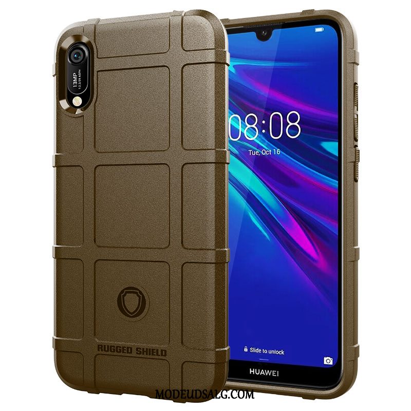 Huawei Y6 2019 Etui / Cover Silikone Anti-fald Nubuck Beskyttelse