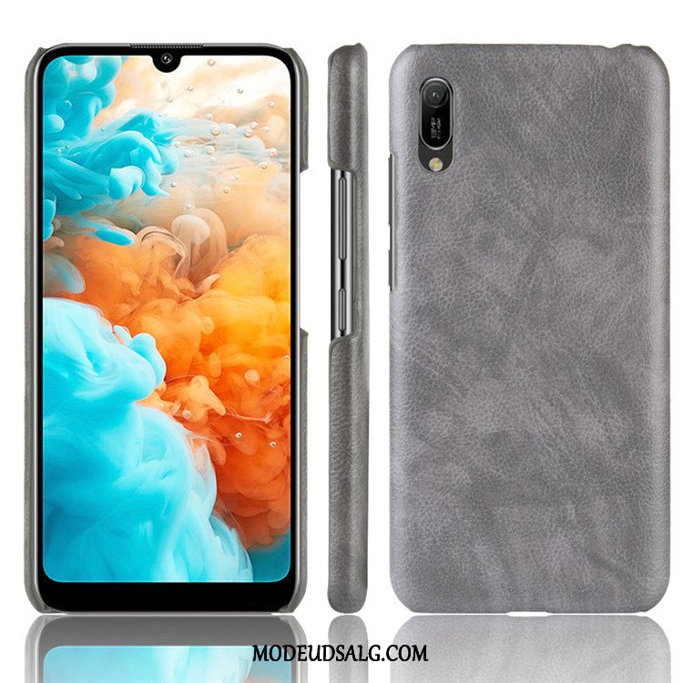 Huawei Y6 2019 Etui Læder Beskyttelse Litchi Cover Mønster