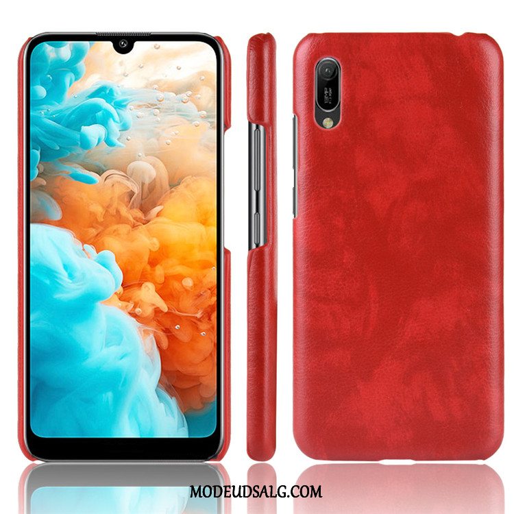 Huawei Y6 2019 Etui Læder Beskyttelse Litchi Cover Mønster