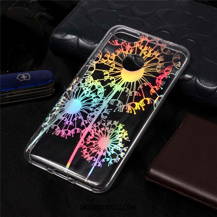 Huawei Y6 Pro 2017 Etui / Cover Anti-fald Farvet Alt Inklusive Hvid