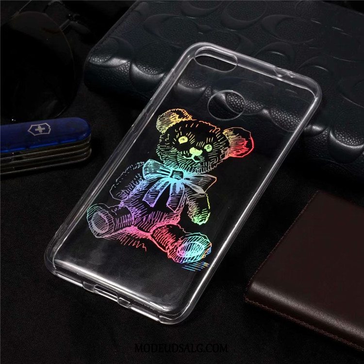 Huawei Y6 Pro 2017 Etui / Cover Anti-fald Farvet Alt Inklusive Hvid