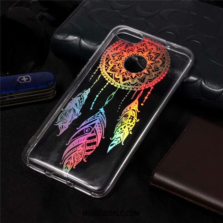 Huawei Y6 Pro 2017 Etui / Cover Anti-fald Farvet Alt Inklusive Hvid