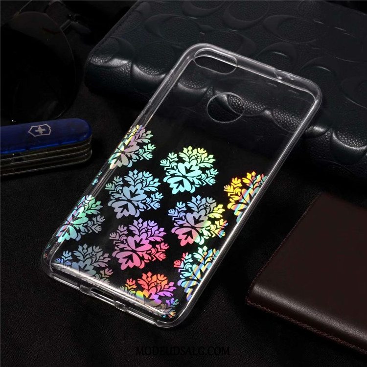 Huawei Y6 Pro 2017 Etui / Cover Anti-fald Farvet Alt Inklusive Hvid