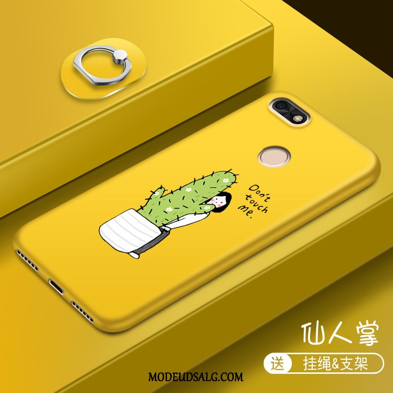 Huawei Y6 Pro 2017 Etui / Cover Blå Cartoon Support Farve Blød