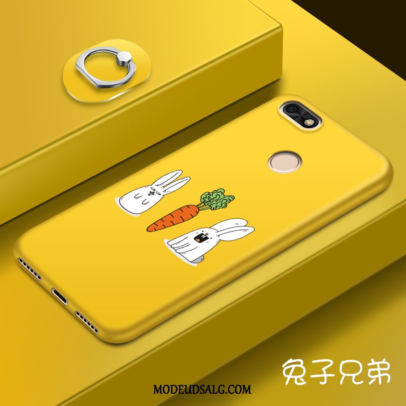 Huawei Y6 Pro 2017 Etui / Cover Blå Cartoon Support Farve Blød