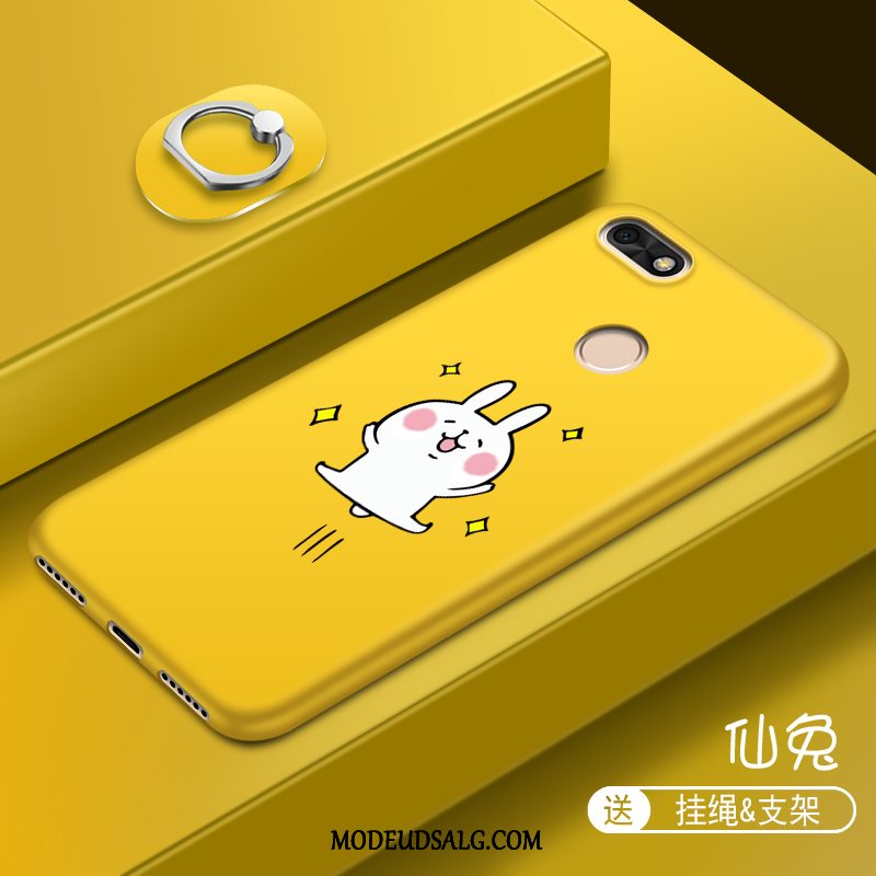 Huawei Y6 Pro 2017 Etui / Cover Blå Cartoon Support Farve Blød