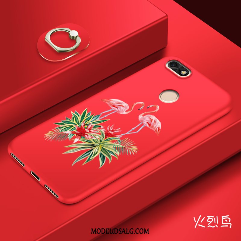 Huawei Y6 Pro 2017 Etui / Cover Blå Cartoon Support Farve Blød