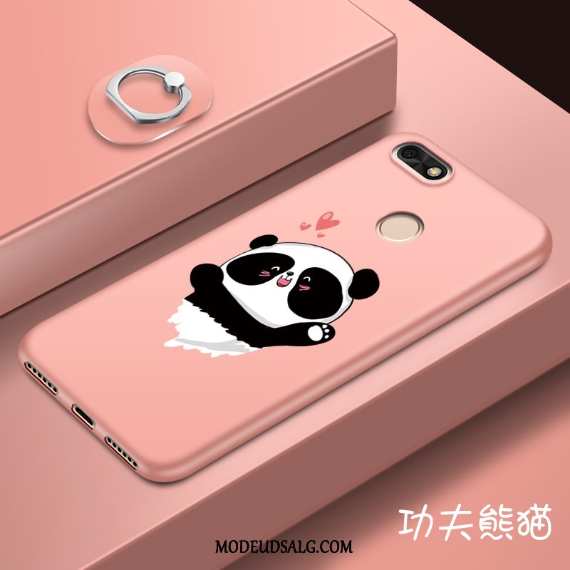 Huawei Y6 Pro 2017 Etui / Cover Blå Cartoon Support Farve Blød