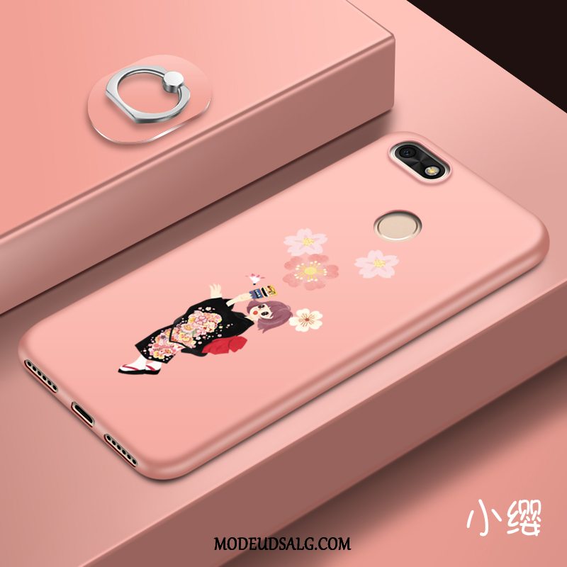 Huawei Y6 Pro 2017 Etui Gul Cartoon Blød Support Farve