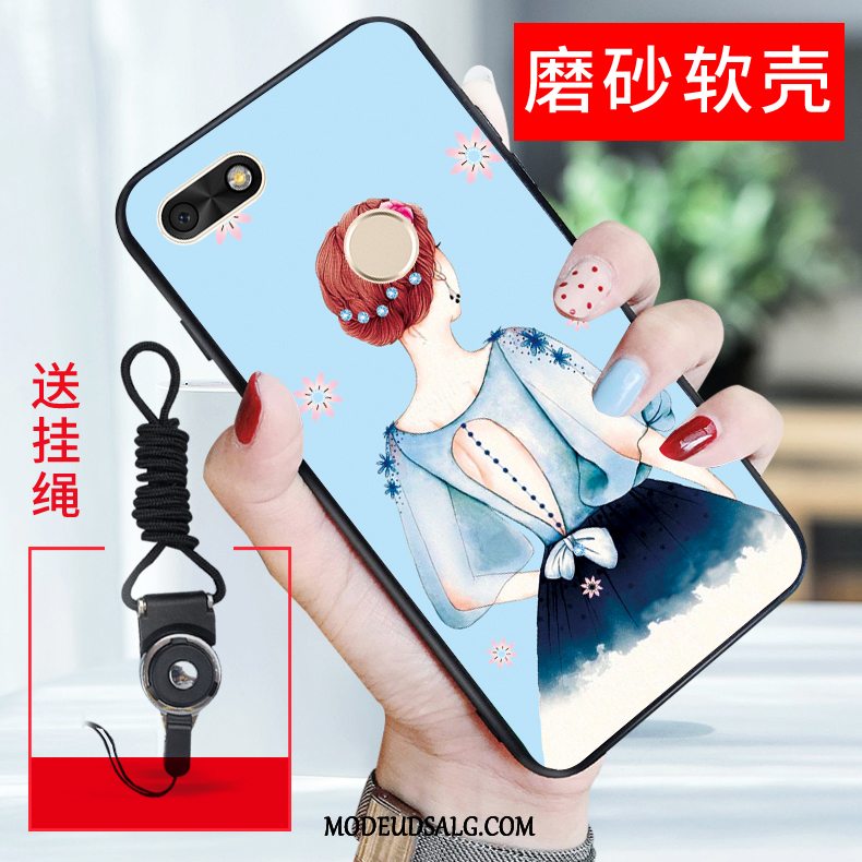 Huawei Y6 Pro 2017 Etui Lyserød Cartoon Silikone Cover Beskyttelse