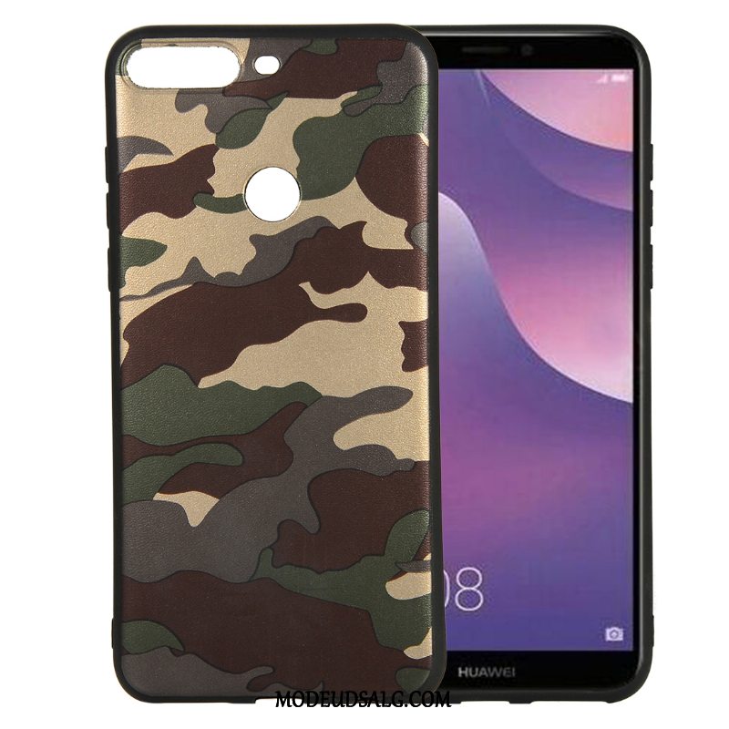 Huawei Y7 2018 Etui / Cover Blød Grøn Beskyttelse Trendy Alt Inklusive