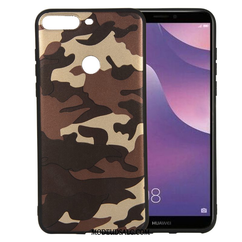 Huawei Y7 2018 Etui / Cover Blød Grøn Beskyttelse Trendy Alt Inklusive