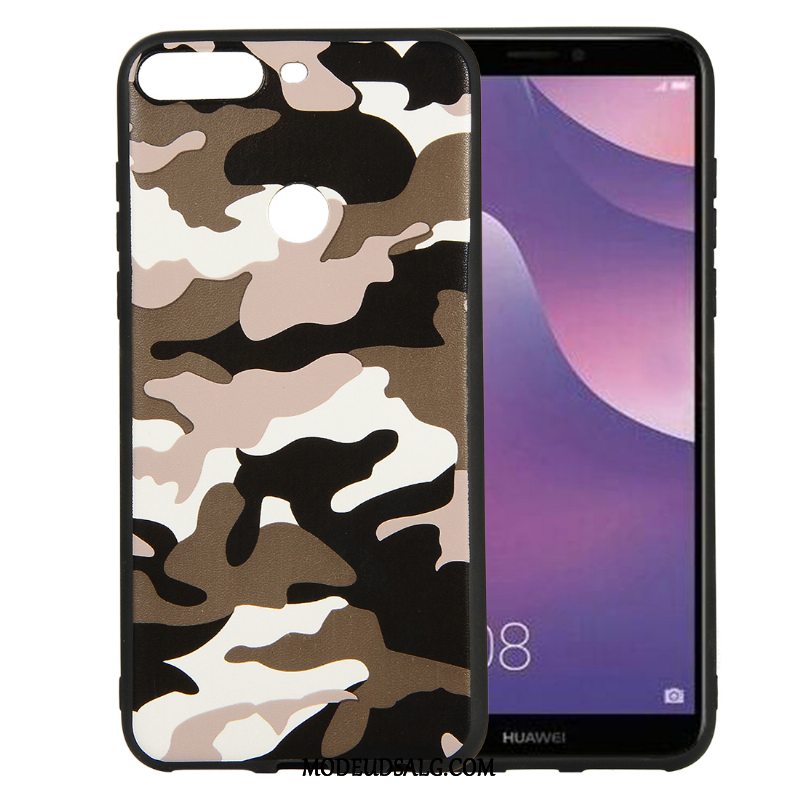 Huawei Y7 2018 Etui / Cover Blød Grøn Beskyttelse Trendy Alt Inklusive