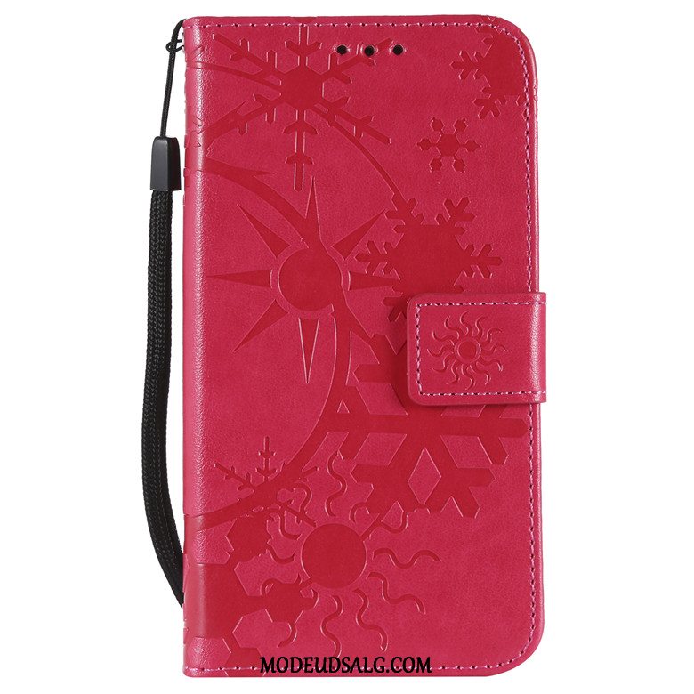 Huawei Y7 2018 Etui Cover Grå Lædertaske Folio Blød