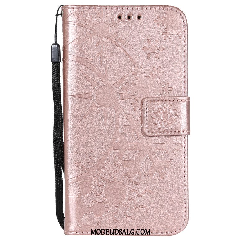 Huawei Y7 2018 Etui Cover Grå Lædertaske Folio Blød