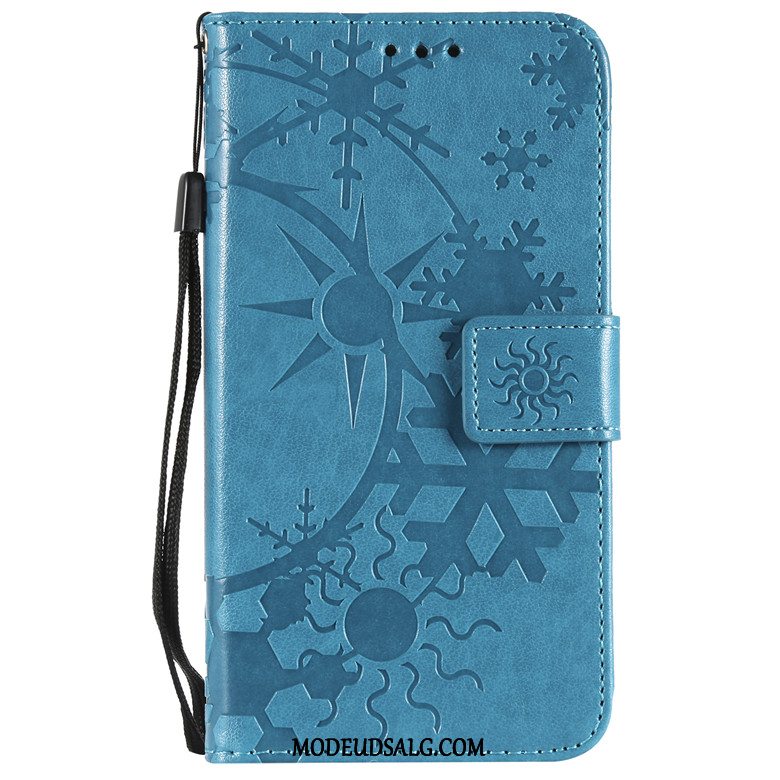 Huawei Y7 2018 Etui Cover Grå Lædertaske Folio Blød