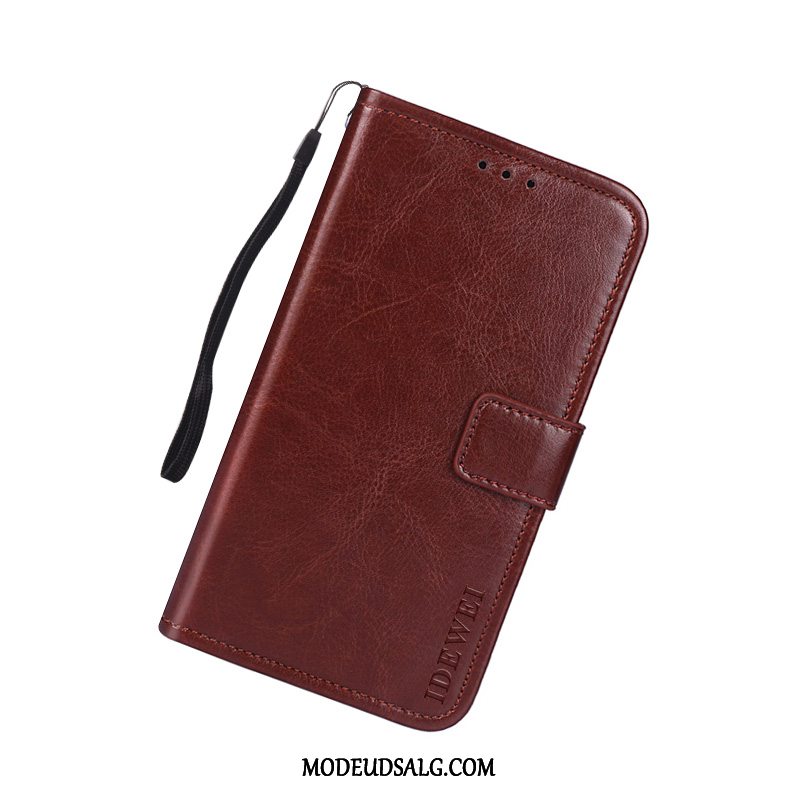 Huawei Y7 2018 Etui / Cover Mørkeblå Lædertaske Beskyttelse Folio