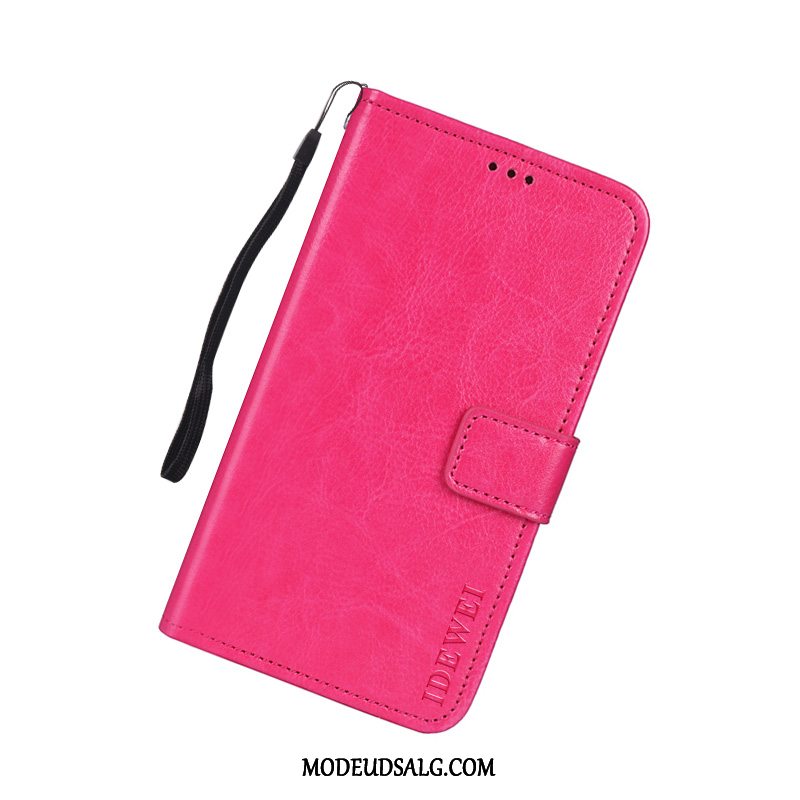 Huawei Y7 2018 Etui / Cover Mørkeblå Lædertaske Beskyttelse Folio