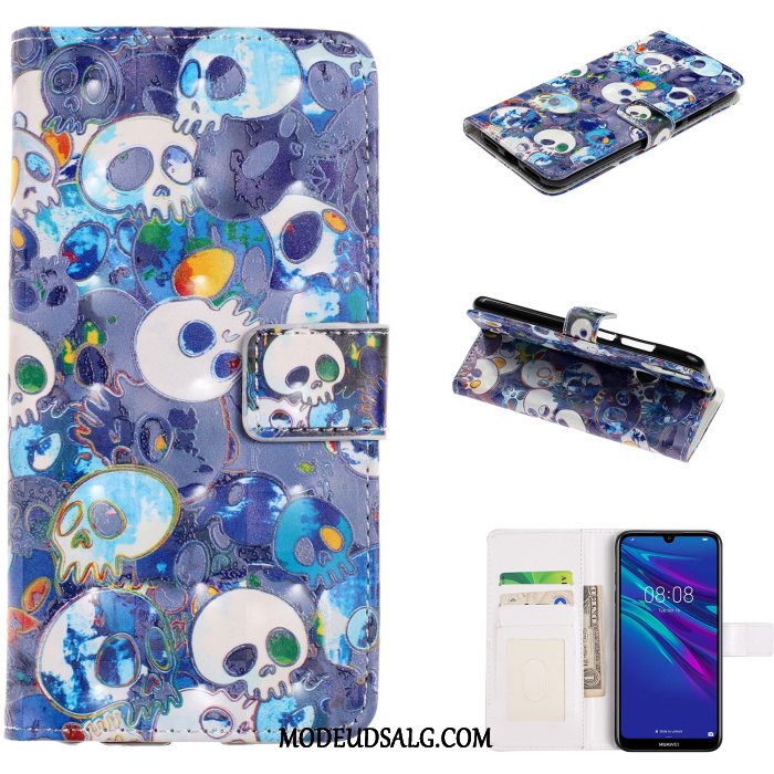 Huawei Y7 2019 Etui Alt Inklusive Lædertaske Lyserød Beskyttelse Cover