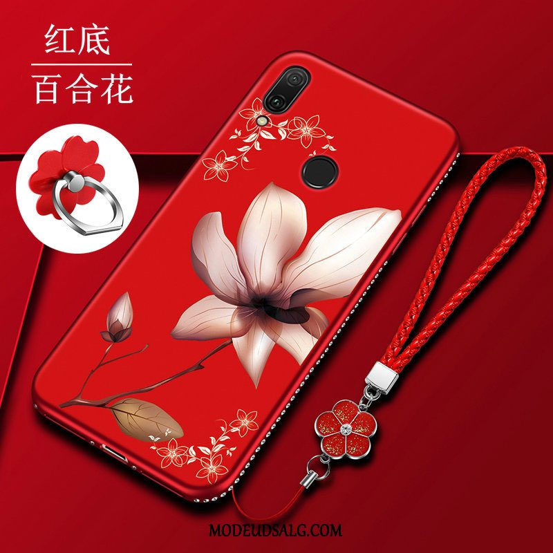 Huawei Y7 2019 Etui Alt Inklusive Strass Rød Beskyttelse Blød