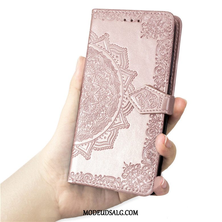 Huawei Y7 2019 Etui Anti-fald Blå Blød Clamshell Cover