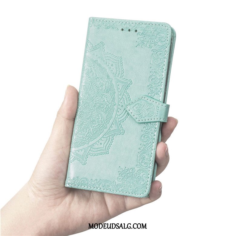 Huawei Y7 2019 Etui Anti-fald Blå Blød Clamshell Cover