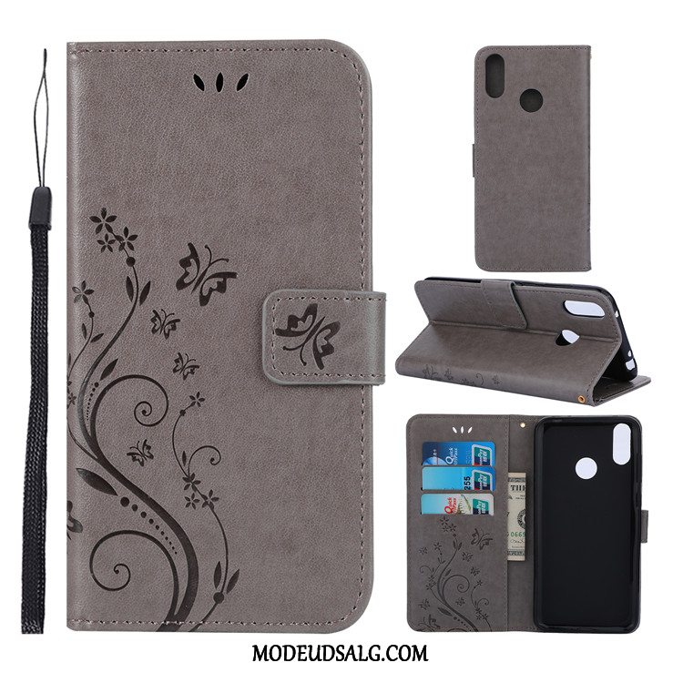 Huawei Y7 2019 Etui Cover Alt Inklusive Beskyttelse Folio Lilla