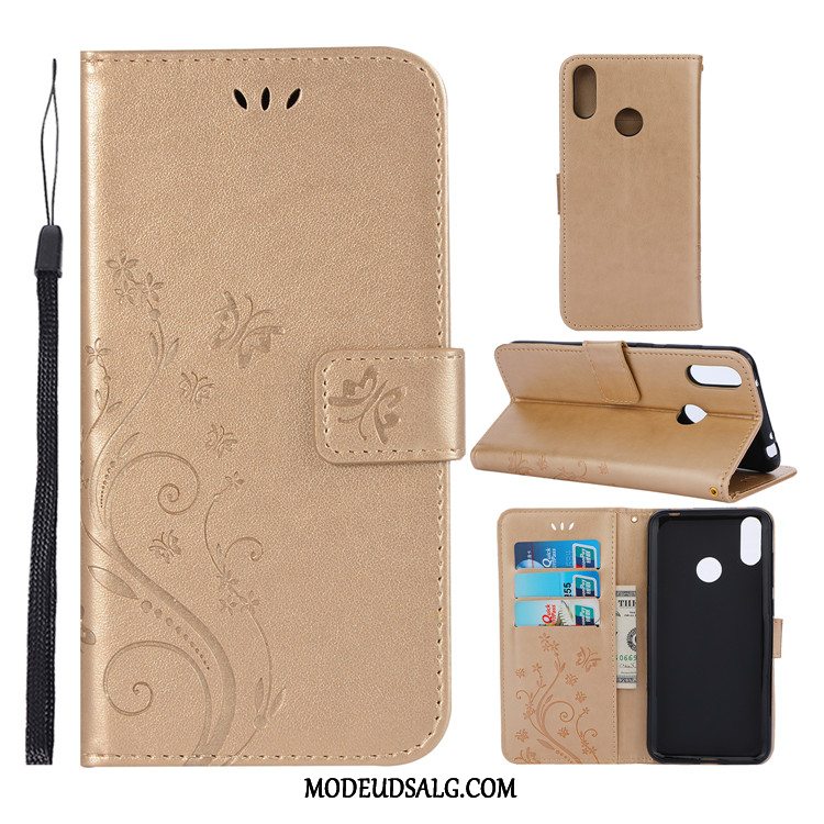 Huawei Y7 2019 Etui Cover Alt Inklusive Beskyttelse Folio Lilla