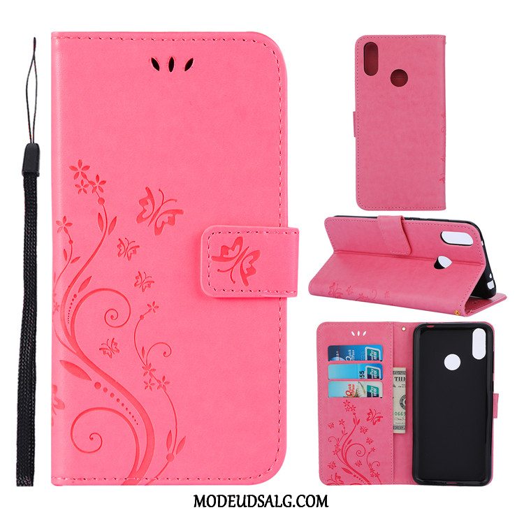 Huawei Y7 2019 Etui Cover Alt Inklusive Beskyttelse Folio Lilla