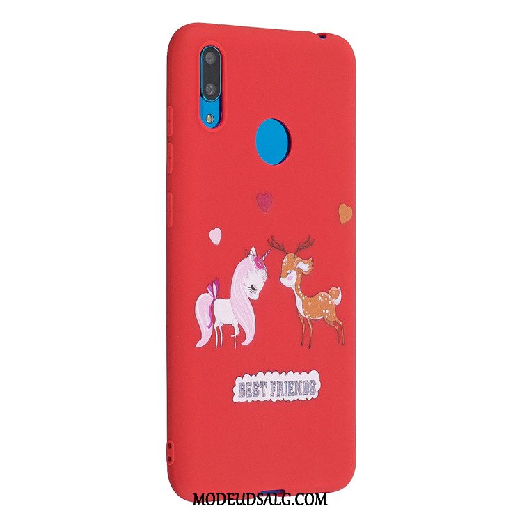 Huawei Y7 2019 Etui Cover Alt Inklusive Rød Blød Anti-fald