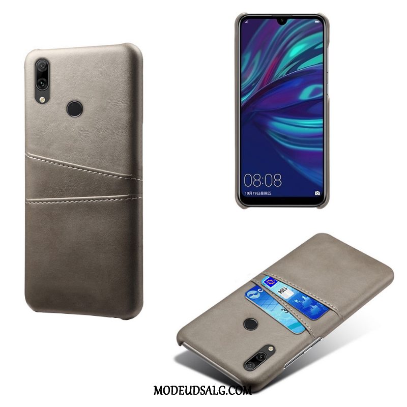 Huawei Y7 2019 Etui / Cover Beskyttelse Grøn Anti-fald Læder Business