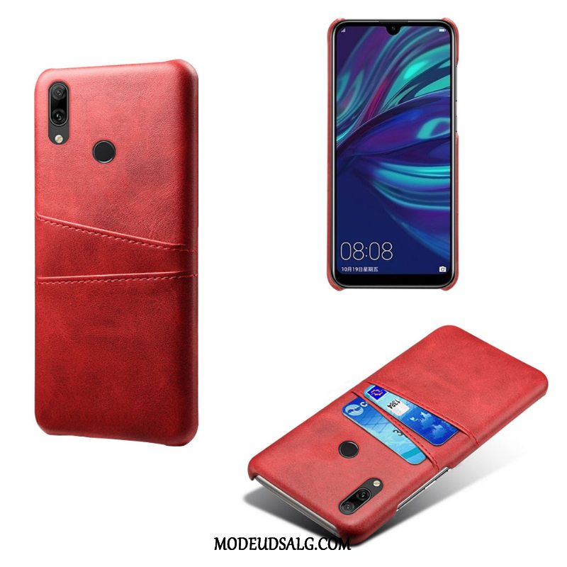 Huawei Y7 2019 Etui / Cover Beskyttelse Grøn Anti-fald Læder Business