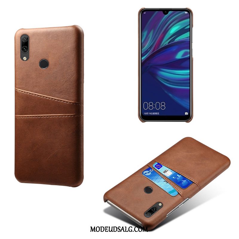 Huawei Y7 2019 Etui / Cover Beskyttelse Grøn Anti-fald Læder Business