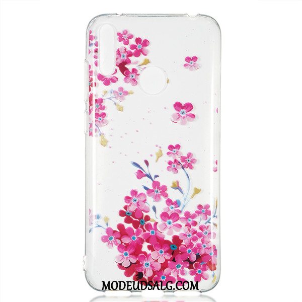 Huawei Y7 2019 Etui / Cover Hængende Ornamenter Blå Gennemsigtig Trend Alt Inklusive