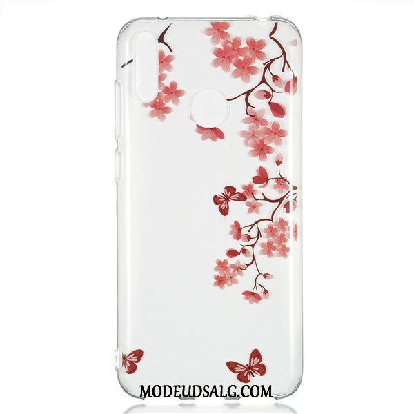 Huawei Y7 2019 Etui / Cover Hængende Ornamenter Blå Gennemsigtig Trend Alt Inklusive