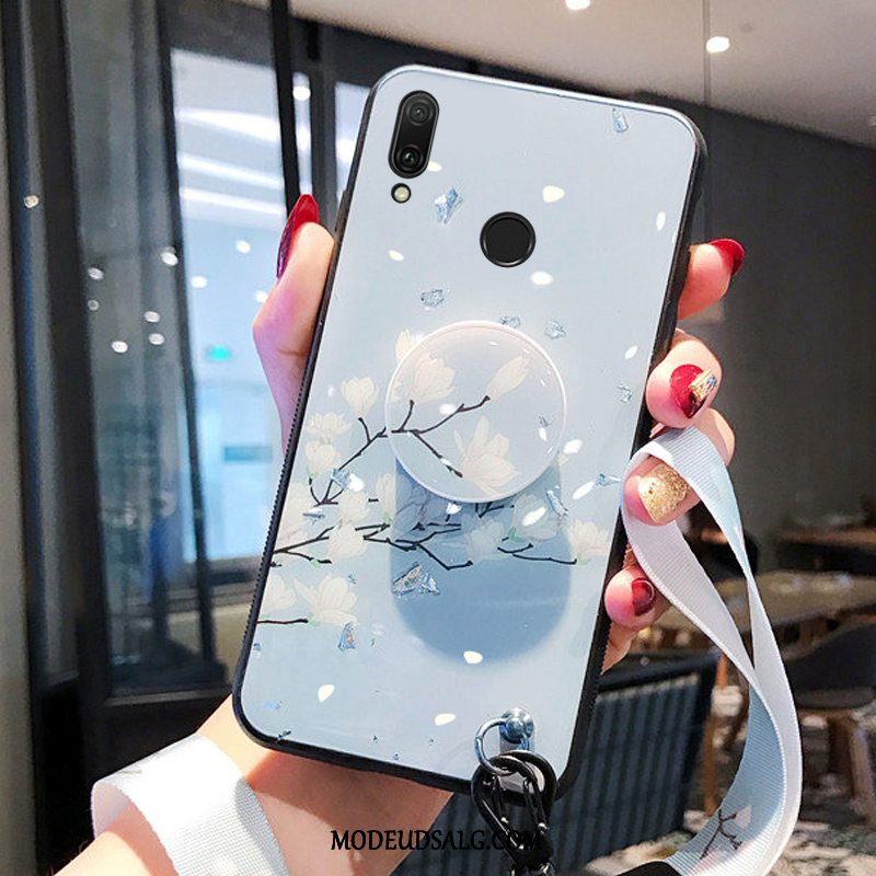 Huawei Y7 2019 Etui Hvid Hængende Ornamenter Support Beskyttelse Cover