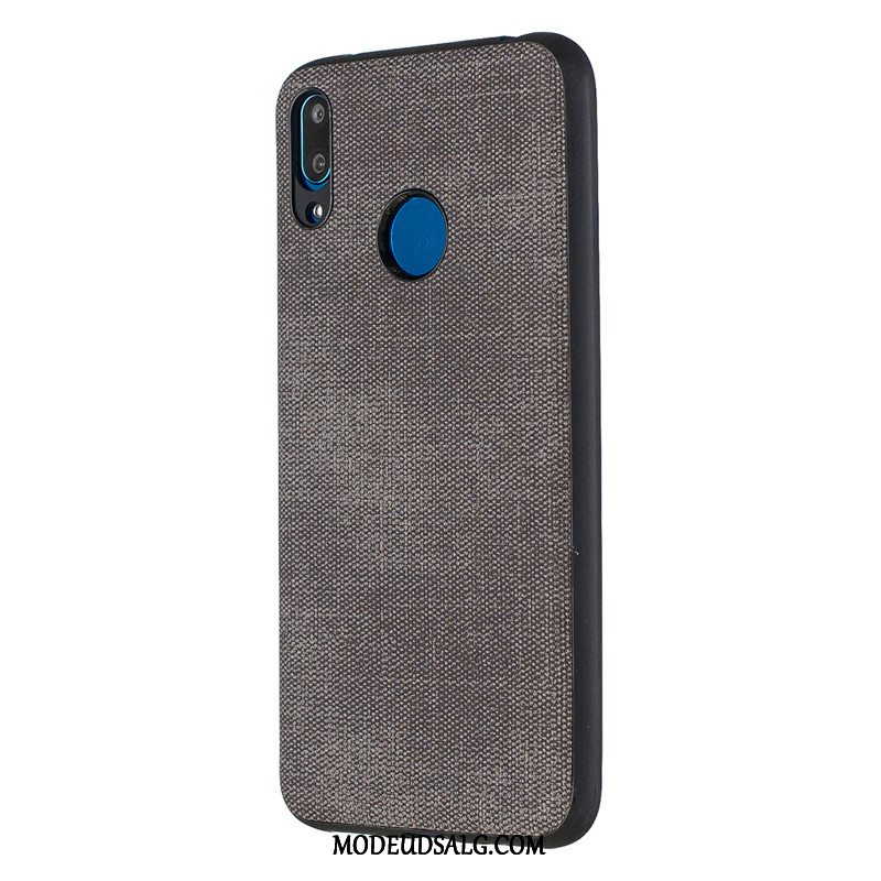 Huawei Y7 2019 Etui Ungdom Rød Mønster Solid Farve Denim