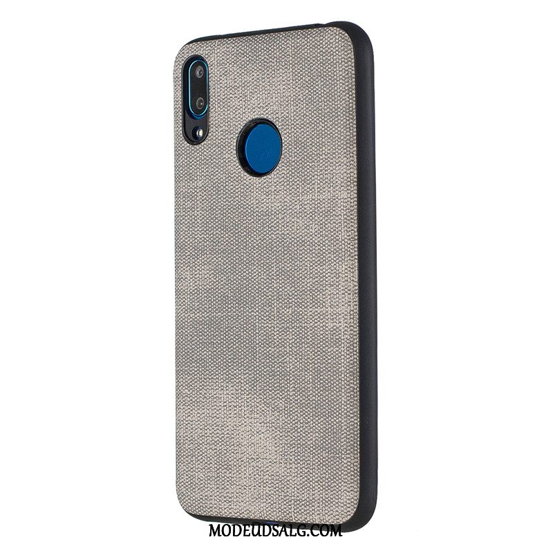 Huawei Y7 2019 Etui Ungdom Rød Mønster Solid Farve Denim