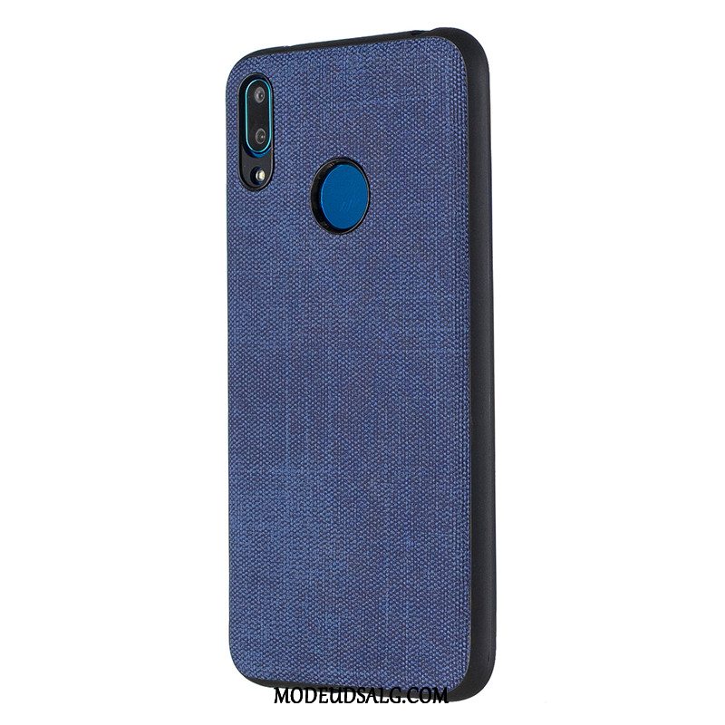 Huawei Y7 2019 Etui Ungdom Rød Mønster Solid Farve Denim