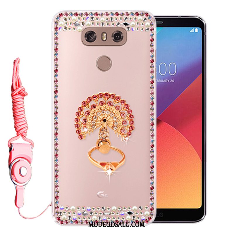 Lg G6 Etui Anti-fald Blød Beskyttelse Strass Guld