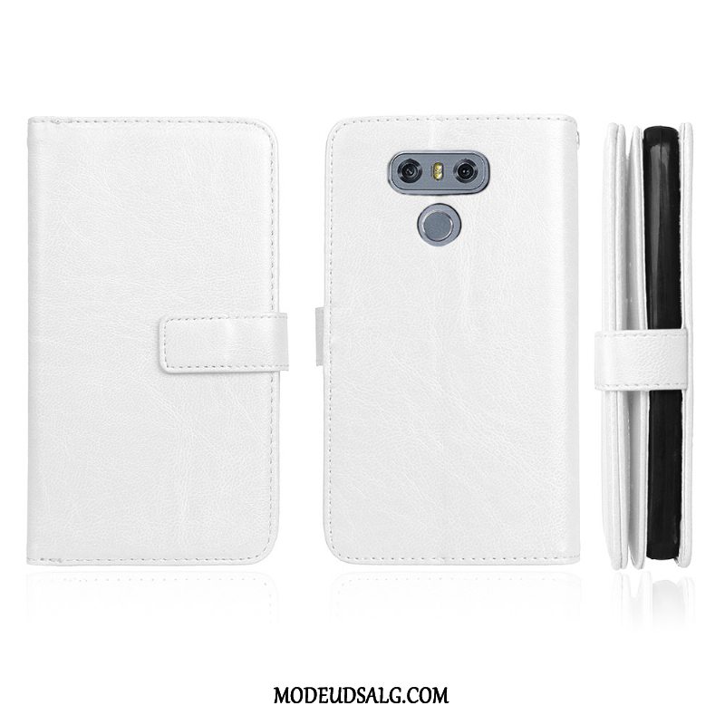 Lg G6 Etui / Cover Tegnebog Lyse Lædertaske Clamshell Anti-fald