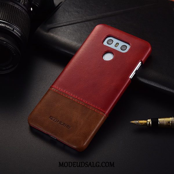 Lg G6 Etui Tasker Tynd Lædertaske Ægte Læder High End