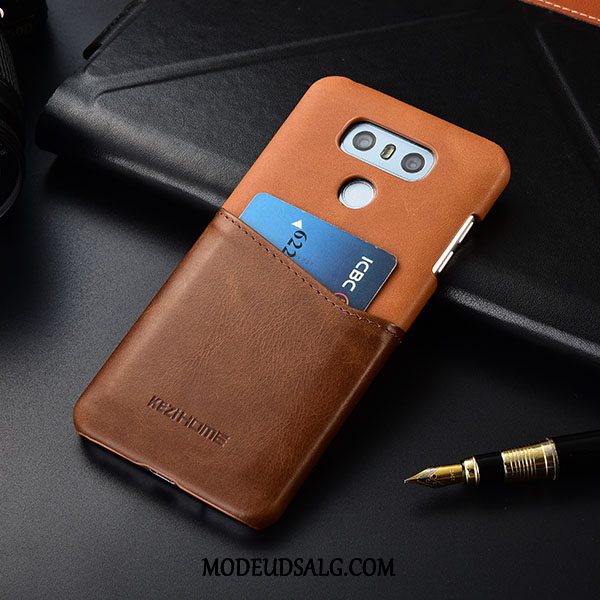 Lg G6 Etui Trend Beskyttelse Kort Cover Rød