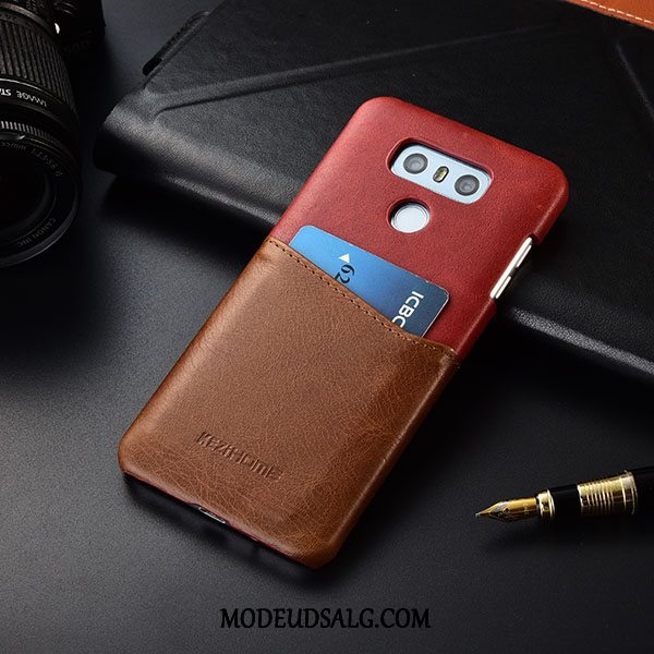 Lg G6 Etui Trend Beskyttelse Kort Cover Rød