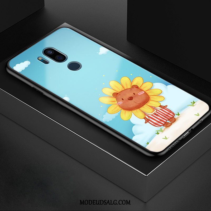 Lg G7 Thinq Etui Beskyttelse Blå Kunst Trendy Glas