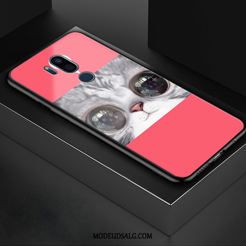 Lg G7 Thinq Etui Beskyttelse Blå Kunst Trendy Glas