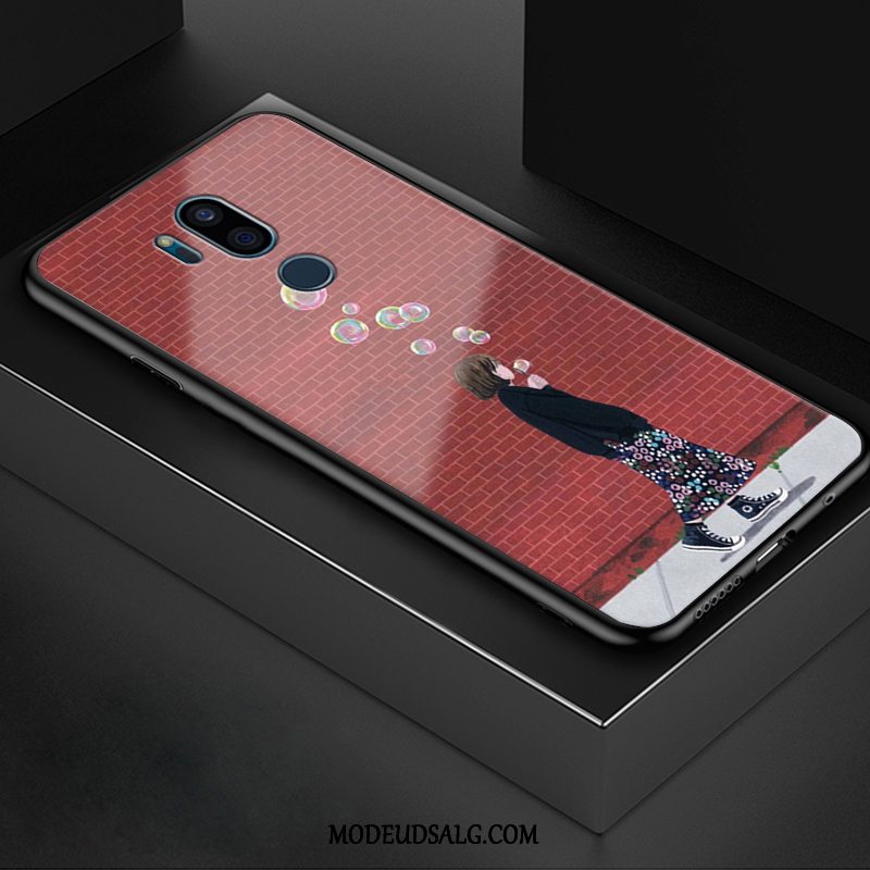 Lg G7 Thinq Etui Beskyttelse Blå Kunst Trendy Glas